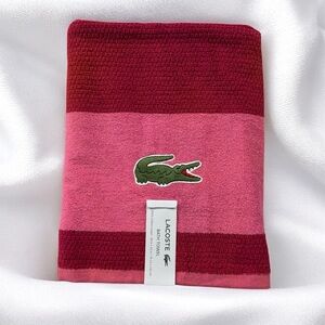 LACOSTE Bath Towel 100% Cotton 30"X 52" PINK